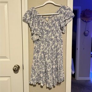 Cynthia Rowley Blue and White Floral Dress